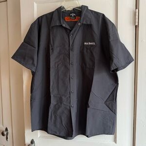 Jack Daniels Short-Sleeve Button Down Work Shirt, Men’s XXL